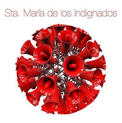 Portada del doble CD de Santa María de los Indignados, diseñada por Siro López.
