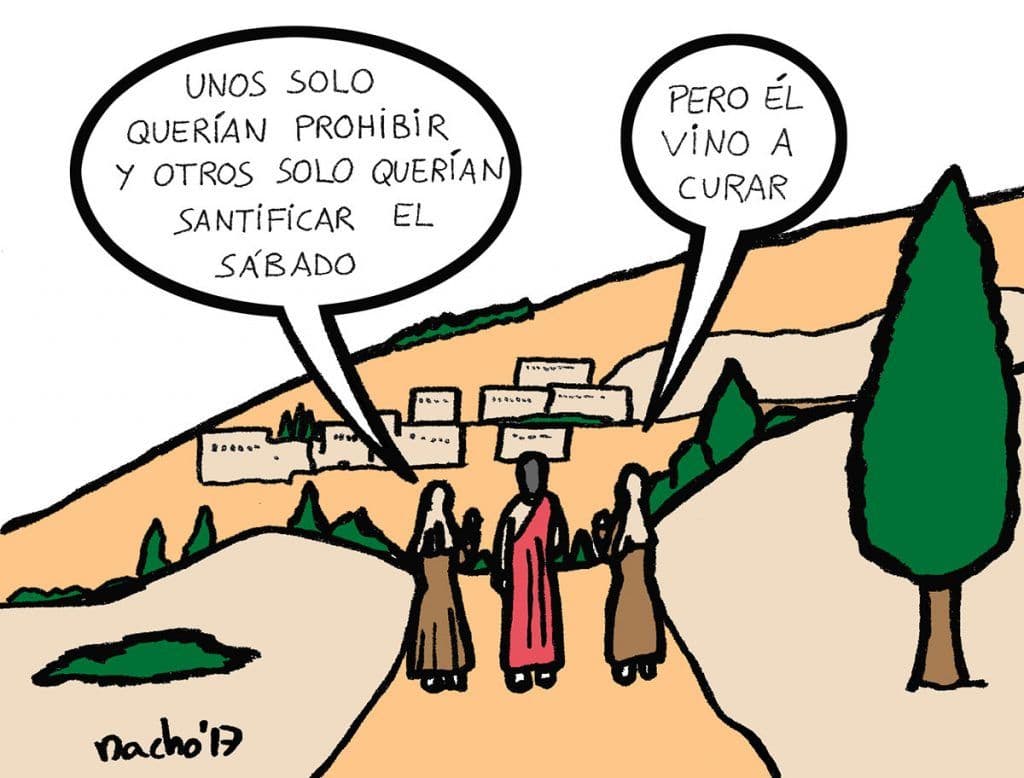 -Unos solo querían proghibir, y otros solo querían santificar el sábado. -Pero Él vino a curar