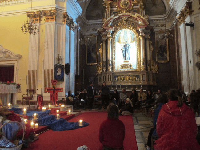 Parroquia san Antonio Abad, durante el encuentro de Taize, en Valencia 2015