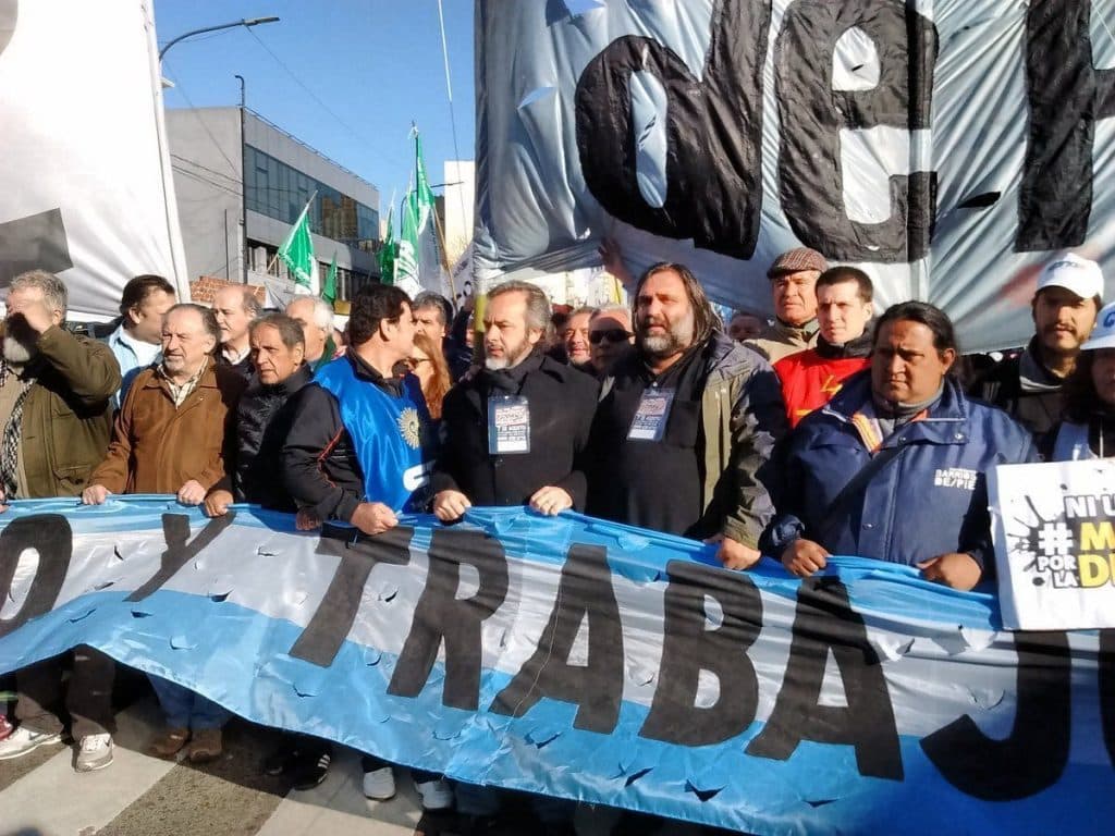 Buenos Aires fue testigo de una marcha de trabajadores el día de San Cayetano. Foto. Maximiliano Moreno
