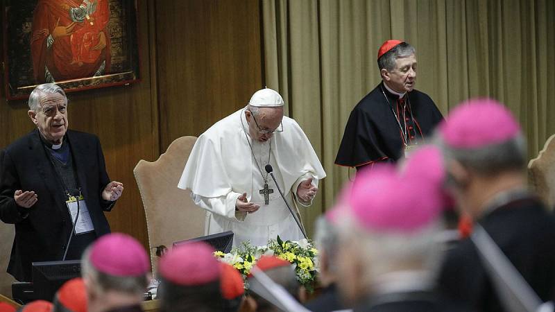El Papa Francisco en un momento de la cumbre antipederastia celebrada en el Vaticano en febrero de 2019